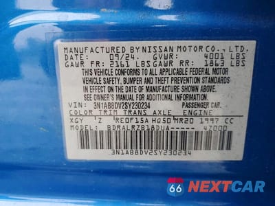 Zdjęcie 12 z 12 samochodu: 2025 NISSAN SENTRA SR VIN:3N1AB8DV2SY230234 - miniatura
