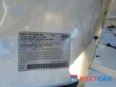 Zdjęcie 13 z 13 samochodu: 2018 AUDI Q3 PREMIUM PLUS VIN:WA1JCCFS9JR000849 - miniatura