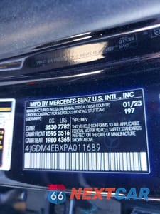 Zdjęcie 13 z 13 samochodu: 2023 MERCEDES-BENZ EQS SUV 580 4MATIC VIN:4JGDM4EBXPA011689 - miniatura
