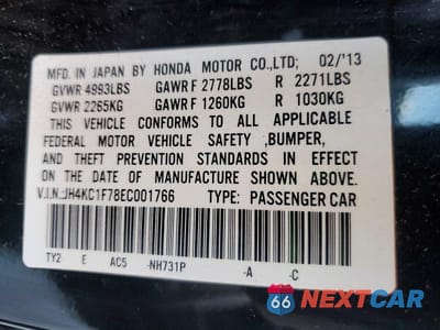 Zdjęcie 12 z 12 samochodu: 2014 ACURA RLX TECH-AUDIO VIN:JH4KC1F78EC001766 - miniatura