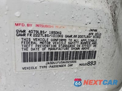 Zdjęcie 12 z 12 samochodu: 2010 MITSUBISHI LANCER DE VIN:JA32U1FU5AU029306 - miniatura