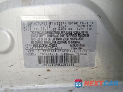 Zdjęcie 13 z 13 samochodu: 2019 NISSAN VERSA NOTE SV VIN:3N1CE2CP5KL358352 - miniatura