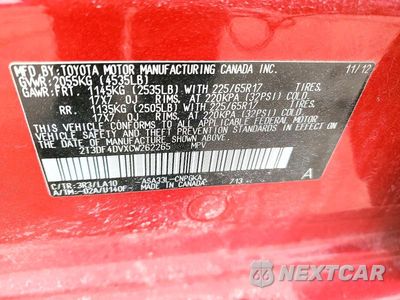 Zdjęcie 13 z 13 samochodu: 2012 TOYOTA RAV4 LIMITED VIN:2T3DF4DVXCW262265 - miniatura