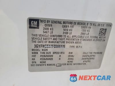 Zdjęcie 13 z 13 samochodu: 2015 CADILLAC SRX PERFORMANCE COLLECTION VIN:3GYFNCE37FS566376 - miniatura