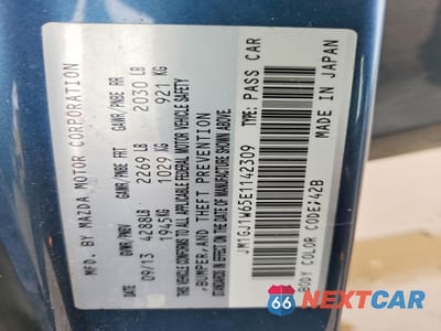 Zdjęcie 12 z 12 samochodu: 2014 MAZDA 6 GRAND TOURING VIN:JM1GJ1W65E1142309 - miniatura