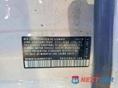 Zdjęcie 12 z 12 samochodu: 2010 VOLKSWAGEN GTI VIN:WVWHD7AJ8AW357447 - miniatura