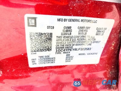 Zdjęcie 12 z 12 samochodu: 2020 CHEVROLET SILVERADO K2500 HEAVY DUTY LTZ VIN:1GC4YPEY6LF113583 - miniatura