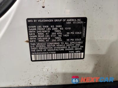 Zdjęcie 13 z 13 samochodu: 2025 VOLKSWAGEN ATLAS SE VIN:1V2LR2CA5SC577058 - miniatura