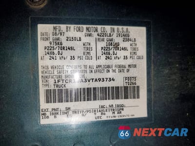 Zdjęcie 13 z 13 samochodu: 1997 FORD RANGER VIN:1FTCR10A3VTA93734 - miniatura