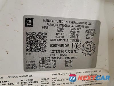 Zdjęcie 13 z 13 samochodu: 2018 GMC SIERRA K2500 SLE VIN:1GT12SEG7JF216751 - miniatura