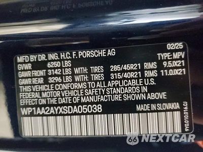 Zdjęcie 14 z 14 samochodu: 2025 PORSCHE CAYENNE VIN:WP1AA2AYXSDA05038 - miniatura