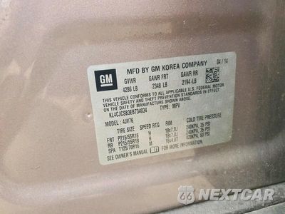 Zdjęcie 13 z 13 samochodu: 2014 BUICK ENCORE VIN:KL4CJCSB3EB734034 - miniatura