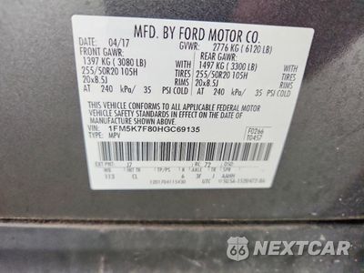 Zdjęcie 13 z 14 samochodu: 2017 FORD EXPLORER LIMITED VIN:1FM5K7F80HGC69135 - miniatura