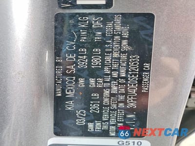 Zdjęcie 12 z 12 samochodu: 2025 KIA K4 EX VIN:3KPFU4DE0SE120533 - miniatura