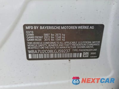 Zdjęcie 12 z 12 samochodu: 2020 BMW 750 XI VIN:WBA7U2C08LGJ59237 - miniatura