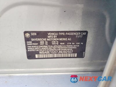 Zdjęcie 12 z 12 samochodu: 2018 BMW 320 I VIN:WBA8E1G57JNU92507 - miniatura