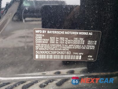 Zdjęcie 13 z 13 samochodu: 2015 BMW X5 XDRIVE35I VIN:5UXKR0C59F0K60183 - miniatura