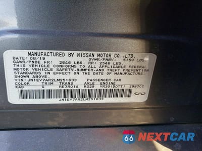 Zdjęcie 12 z 12 samochodu: 2020 INFINITI Q50 PURE VIN:JN1EV7AR2LM251633 - miniatura