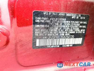 Zdjęcie 14 z 14 samochodu: 2016 SUBARU CROSSTREK LIMITED VIN:JF2GPAKC8GH264720 - miniatura
