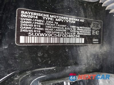 Zdjęcie 12 z 12 samochodu: 2015 BMW X3 XDRIVE28I VIN:5UXWX9C54F0D48234 - miniatura