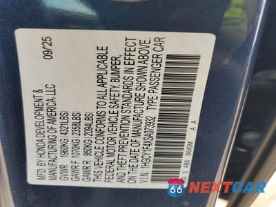 Zdjęcie 13 z 13 samochodu: 2025 HONDA ACCORD SE VIN:1HGCY1F4XSA073932 - miniatura