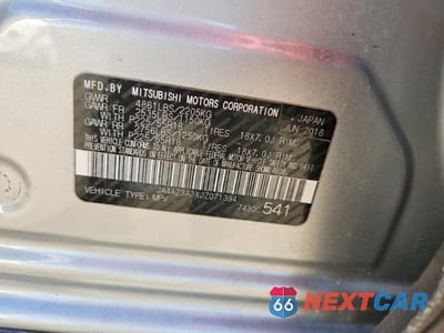 Zdjęcie 13 z 13 samochodu: 2018 MITSUBISHI OUTLANDER SE VIN:JA4AZ3A3XJZ071394 - miniatura