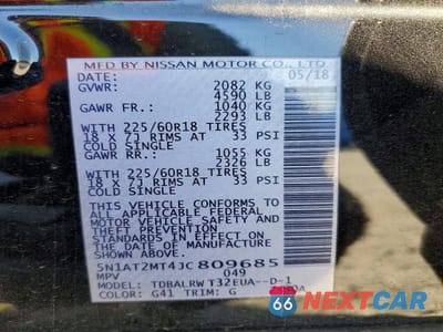 Zdjęcie 13 z 13 samochodu: 2018 NISSAN ROGUE SL VIN:5N1AT2MT4JC809685 - miniatura
