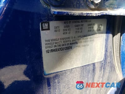 Zdjęcie 12 z 12 samochodu: 2012 CHEVROLET VOLT VIN:1G1RH6E47CU126974 - miniatura