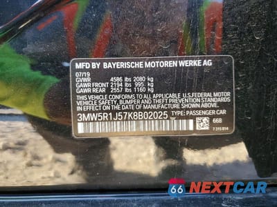 Zdjęcie 12 z 12 samochodu: 2019 BMW 330I VIN:3MW5R1J57K8B02025 - miniatura