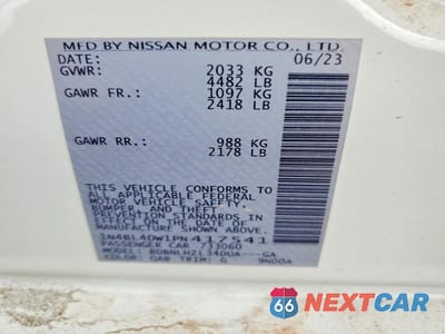 Zdjęcie 12 z 12 samochodu: 2023 NISSAN ALTIMA SV VIN:1N4BL4DW1PN417541 - miniatura