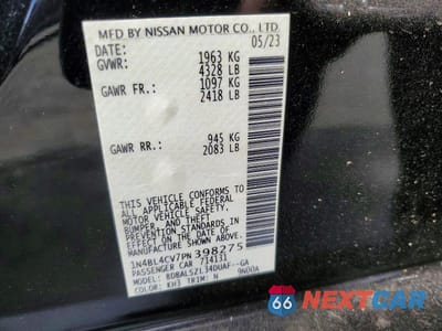 Zdjęcie 13 z 13 samochodu: 2023 NISSAN ALTIMA SR VIN:1N4BL4CV7PN398275 - miniatura