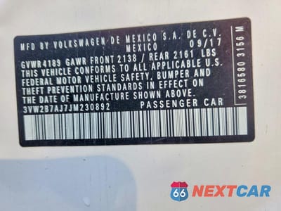 Zdjęcie 13 z 13 samochodu: 2018 VOLKSWAGEN JETTA S VIN:3VW2B7AJ7JM230892 - miniatura