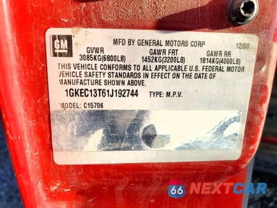 Zdjęcie 13 z 13 samochodu: 2001 GMC YUKON K1500 VIN:1GKEC13T61J192744 - miniatura