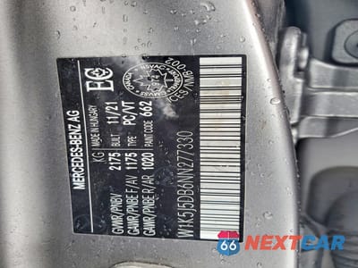 Zdjęcie 12 z 12 samochodu: 2022 MERCEDES-BENZ CLA 45 AMG VIN:W1K5J5DB6NN277330 - miniatura