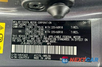 Zdjęcie 10 z 14 samochodu: 2015 LEXUS NX 300H VIN:JTJBJRBZ1F2017292 - miniatura