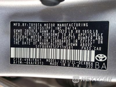 Zdjęcie 12 z 12 samochodu: 2014 TOYOTA COROLLA L VIN:5YFBURHE5EP119581 - miniatura