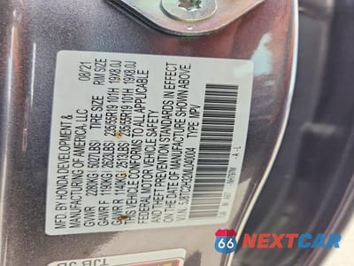 Zdjęcie 14 z 14 samochodu: 2021 ACURA RDX VIN:5J8TC2H32ML040004 - miniatura