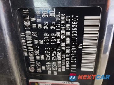 Zdjęcie 13 z 13 samochodu: 2018 KIA SORENTO VIN:5XYPKDA51JG363607 - miniatura