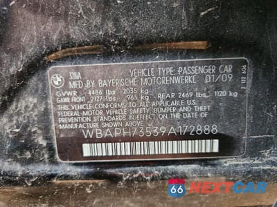 Zdjęcie 13 z 13 samochodu: 2009 BMW 328 I VIN:WBAPH73539A172888 - miniatura