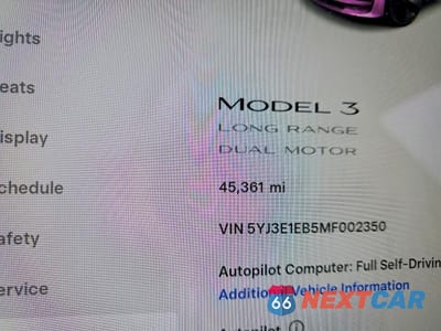 Zdjęcie 9 z 11 samochodu: 2021 TESLA MODEL 3 VIN:5YJ3E1EB5MF002350 - miniatura