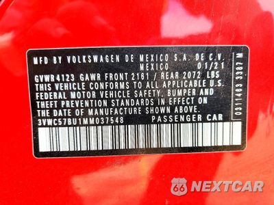 Zdjęcie 12 z 12 samochodu: 2021 VOLKSWAGEN JETTA S VIN:3VWC57BU1MM037548 - miniatura
