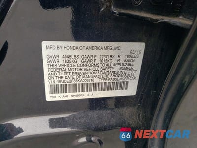 Zdjęcie 12 z 12 samochodu: 2019 ACURA ILX PREMIUM A-SPEC VIN:19UDE2F86KA006816 - miniatura