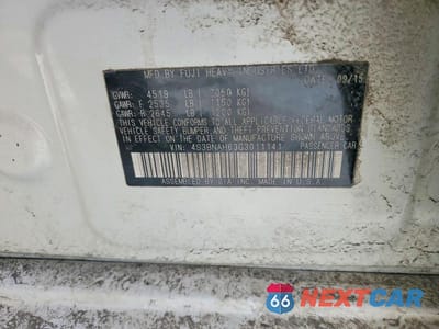 Zdjęcie 12 z 12 samochodu: 2016 SUBARU LEGACY 2.5I PREMIUM VIN:4S3BNAH63G3011141 - miniatura