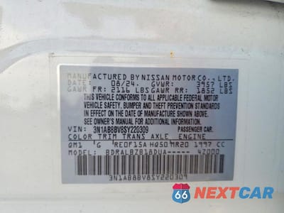 Zdjęcie 12 z 12 samochodu: 2025 NISSAN SENTRA S VIN:3N1AB8BV8SY220309 - miniatura