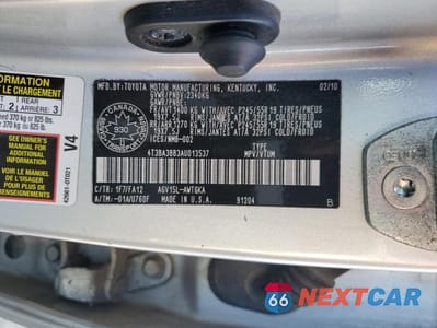 Zdjęcie 13 z 13 samochodu: 2010 TOYOTA VENZA VIN:4T3BA3BB3AU013537 - miniatura