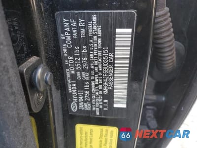 Zdjęcie 12 z 12 samochodu: 2011 HYUNDAI EQUUS SIGNATURE VIN:KMHGH4JF6BU035151 - miniatura