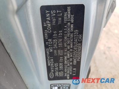 Zdjęcie 12 z 12 samochodu: 2005 HYUNDAI ACCENT GS VIN:KMHCG35C45U340339 - miniatura