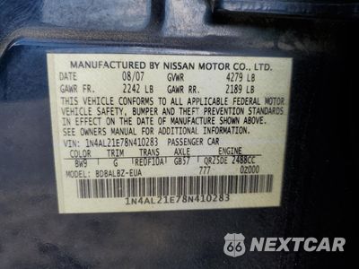 Zdjęcie 15 z 15 samochodu: 2008 NISSAN ALTIMA 2.5 VIN:1N4AL21E78N410283 - miniatura