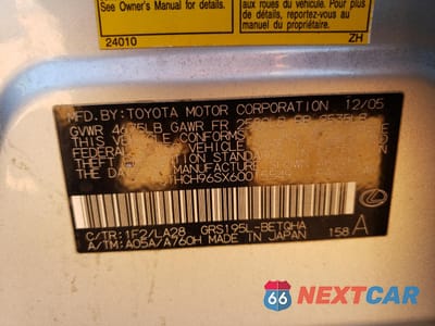 Zdjęcie 12 z 12 samochodu: 2006 LEXUS GS 300 VIN:JTHCH96SX60015549 - miniatura