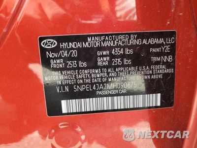 Zdjęcie 12 z 12 samochodu: 2021 HYUNDAI SONATA SEL VIN:5NPEL4JA2MH090675 - miniatura